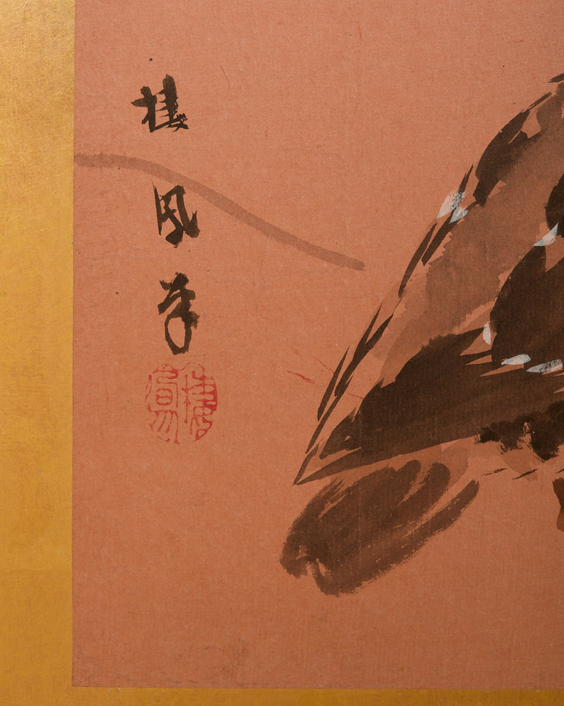 Pair of Japanese Two Panel Screens Edo Period Vignettes