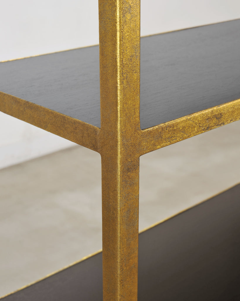 Pair of Oly Studio Gilt Iron 'Stella' Étagères Bookcase Shelves