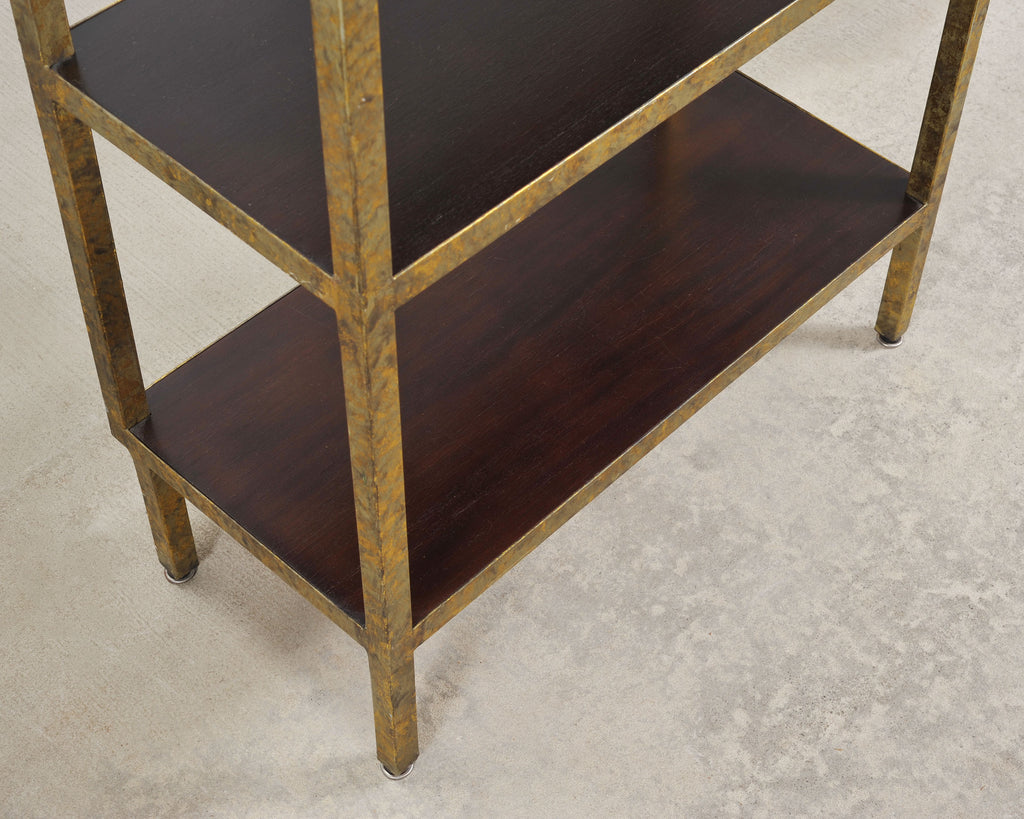 Pair of Oly Studio Gilt Iron 'Stella' Étagères Bookcase Shelves