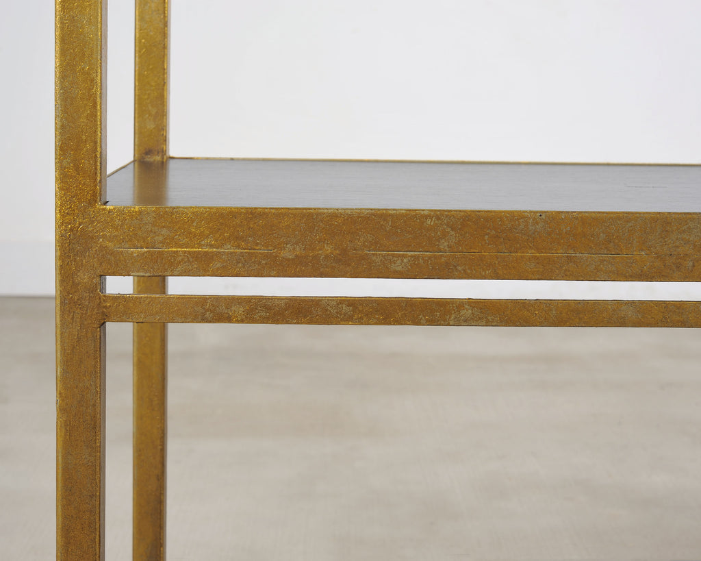 Pair of Oly Studio Gilt Iron 'Stella' Étagères Bookcase Shelves