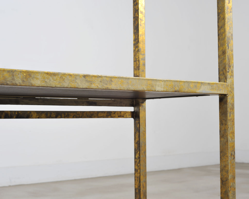 Pair of Oly Studio Gilt Iron 'Stella' Étagères Bookcase Shelves