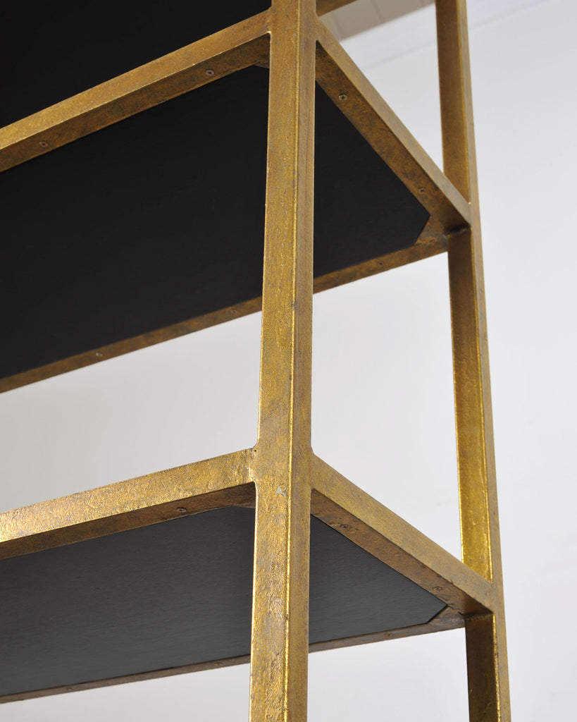 Pair of Oly Studio Gilt Iron 'Stella' Étagères Bookcase Shelves