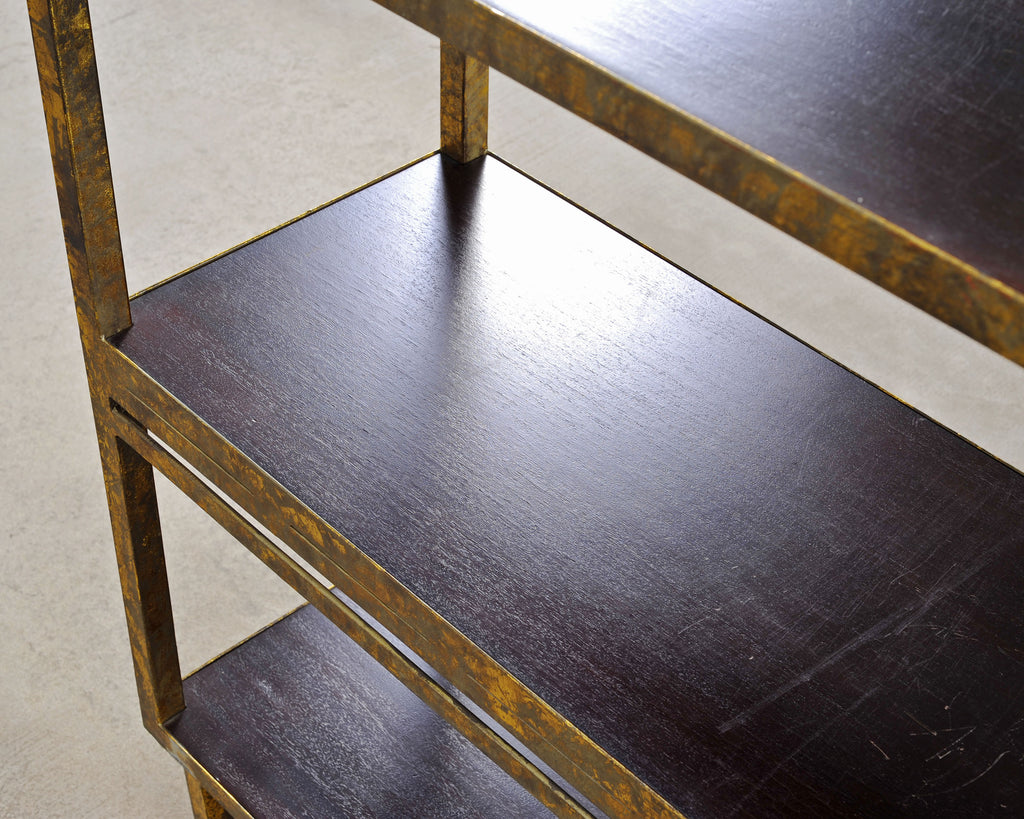 Pair of Oly Studio Gilt Iron 'Stella' Étagères Bookcase Shelves