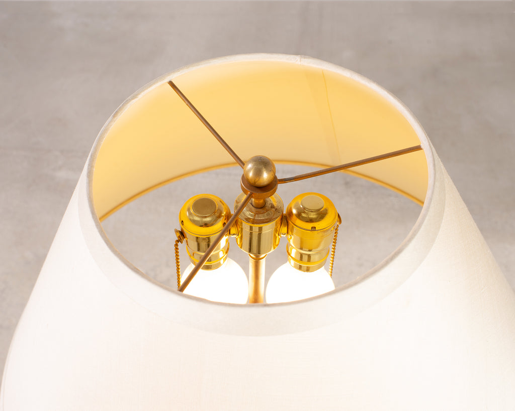 Pair of Nancy Corzine Neoclassical 22k Topiary Lamps