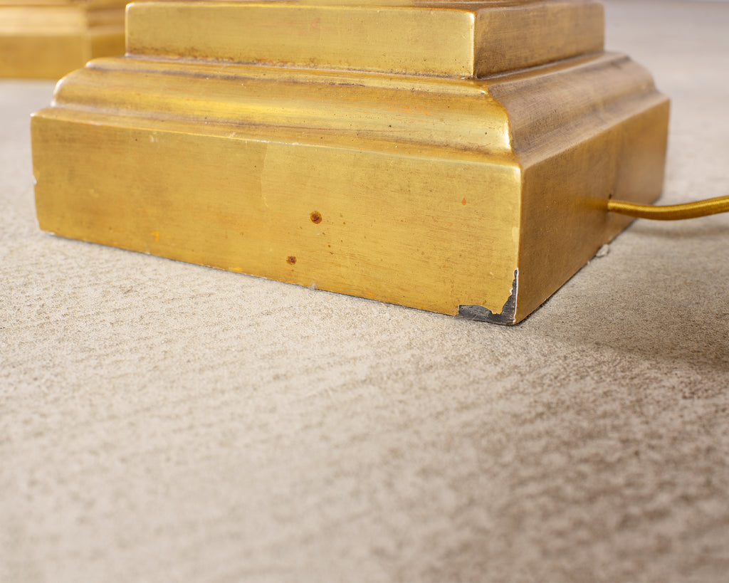 Pair of Nancy Corzine Neoclassical 22k Topiary Lamps