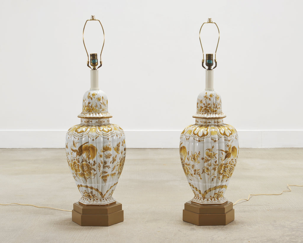 Pair of Wilshire House Porcelain Ginger Jar Table Lamps