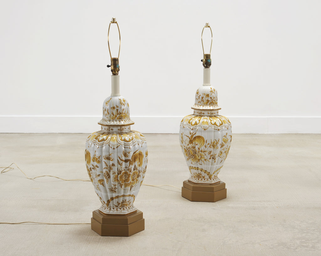 Pair of Wilshire House Porcelain Ginger Jar Table Lamps