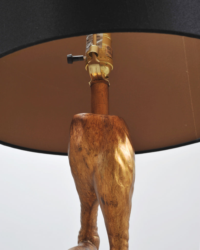 Pair of Gilt Resin and Lucite Ibis Table Lamps by Cyan Design