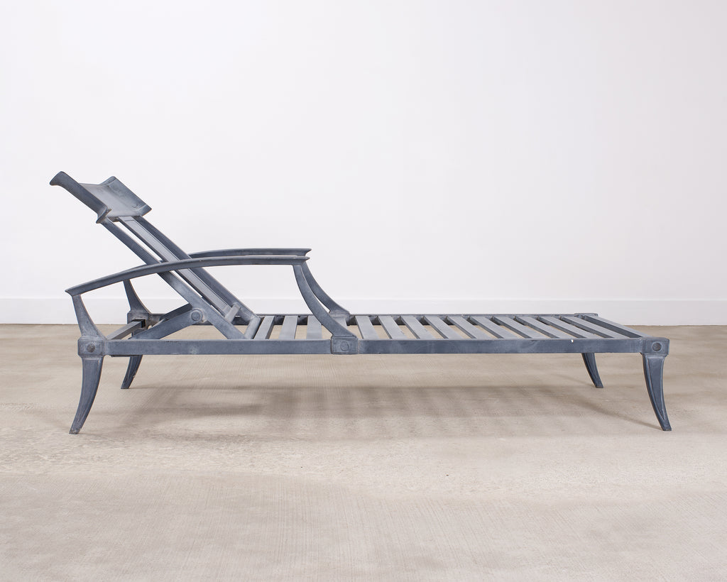 Pair of Neoclassical Greco-Roman Klismos Chaise Lounges