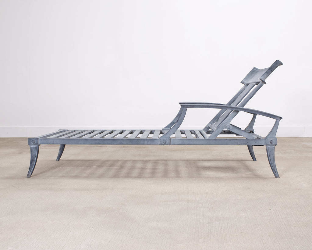 Pair of Neoclassical Greco-Roman Klismos Chaise Lounges