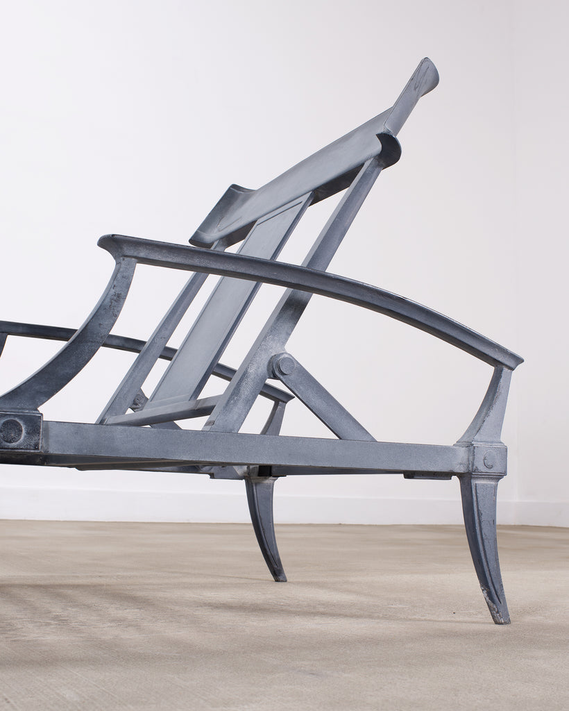 Pair of Neoclassical Greco-Roman Klismos Chaise Lounges