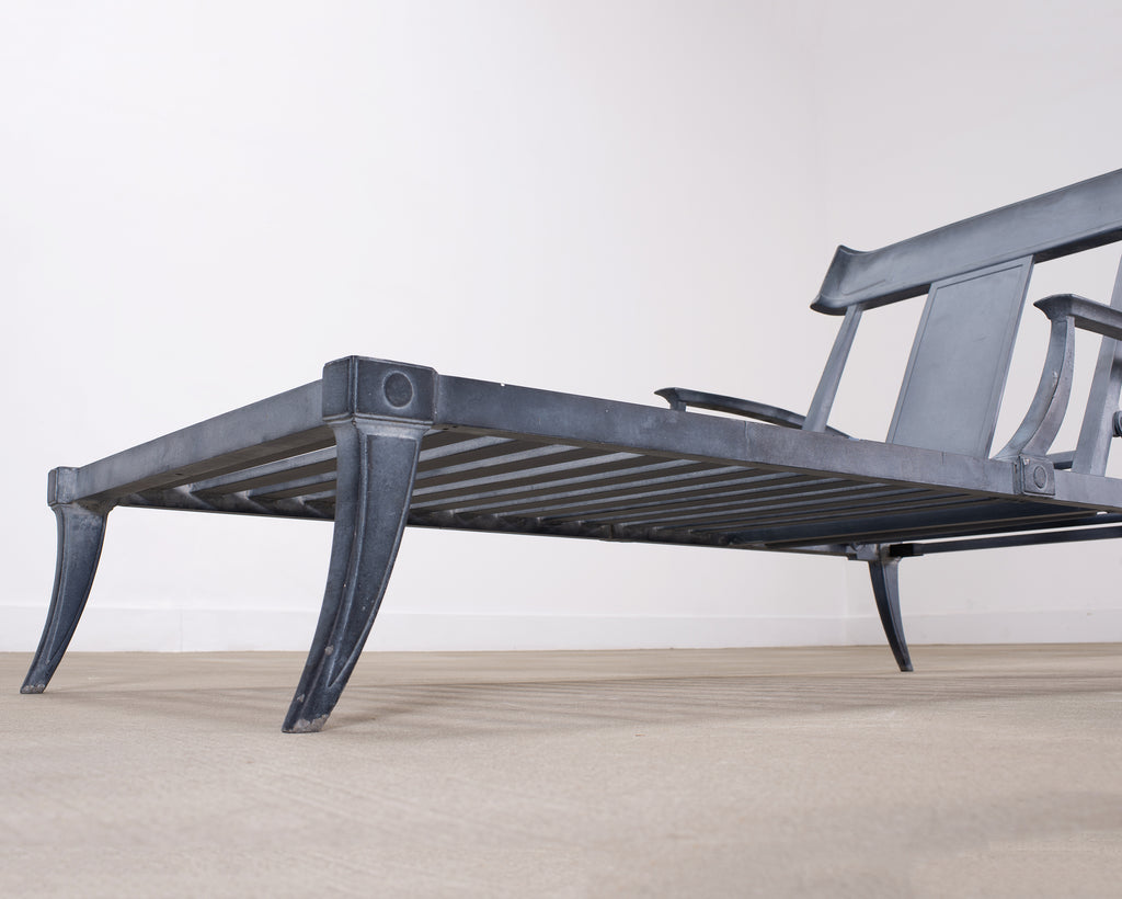 Pair of Neoclassical Greco-Roman Klismos Chaise Lounges
