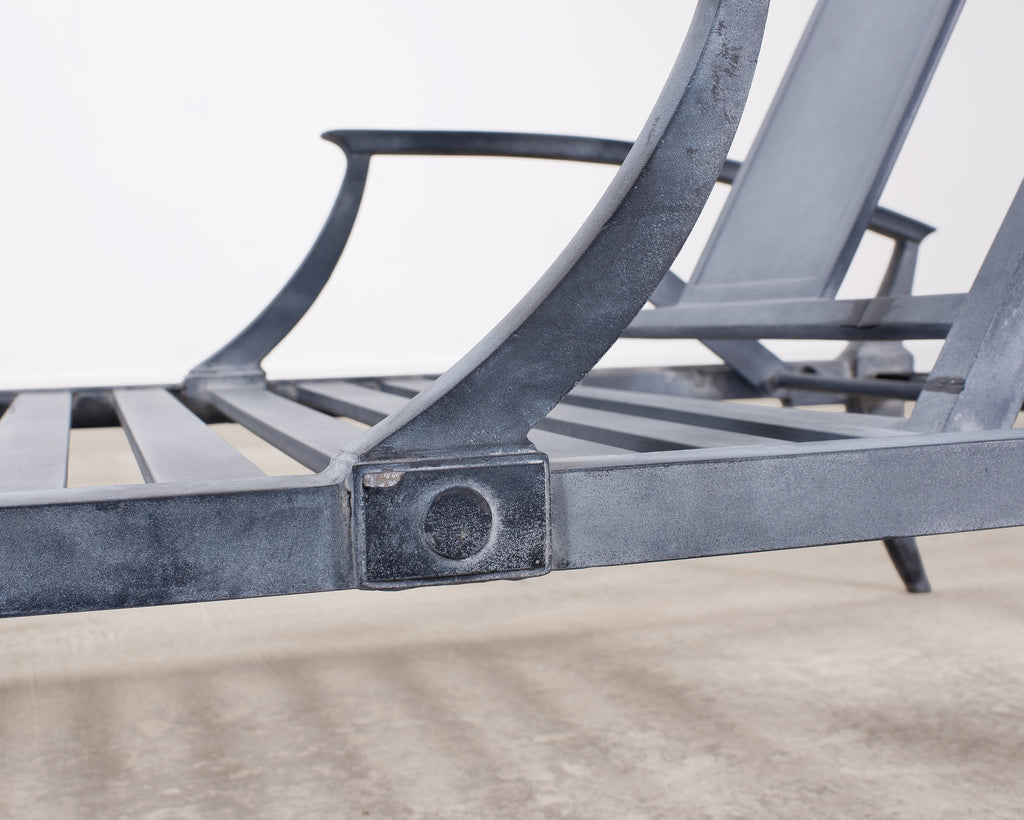 Pair of Neoclassical Greco-Roman Klismos Chaise Lounges