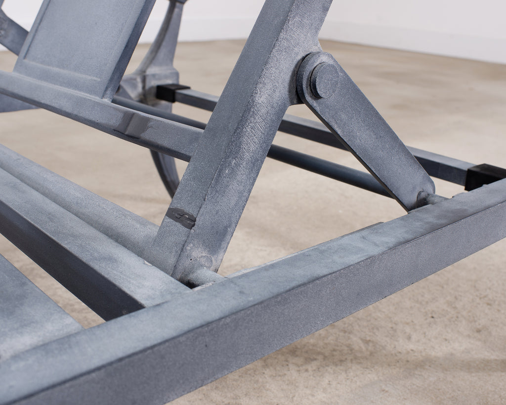 Pair of Neoclassical Greco-Roman Klismos Chaise Lounges
