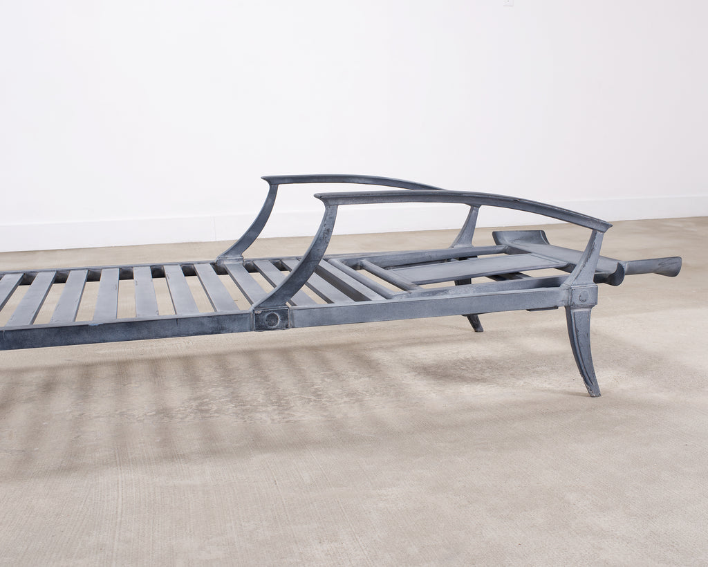 Pair of Neoclassical Greco-Roman Klismos Chaise Lounges