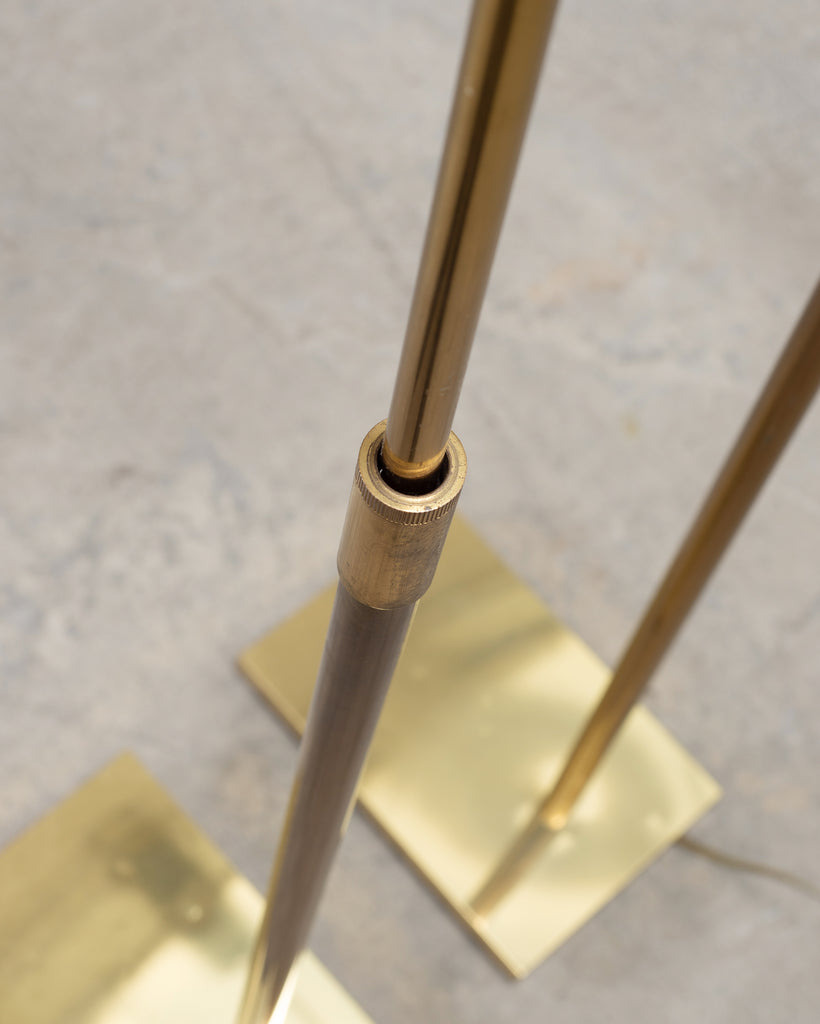Pair of Koch & Lowy OMI Patinated Brass Pharmacy Floor Lamps