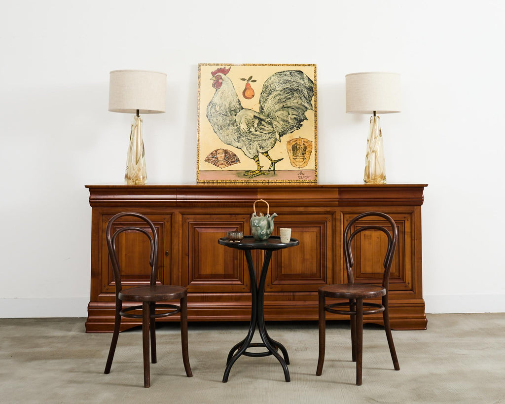 Grand French Louis Philippe Style Fruitwood Sideboard Enfilade