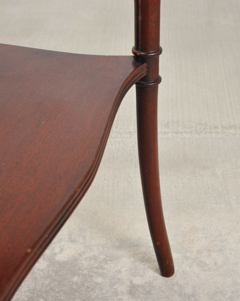 Pair of Regency Style Mahogany Leather Top Drink Side Tables