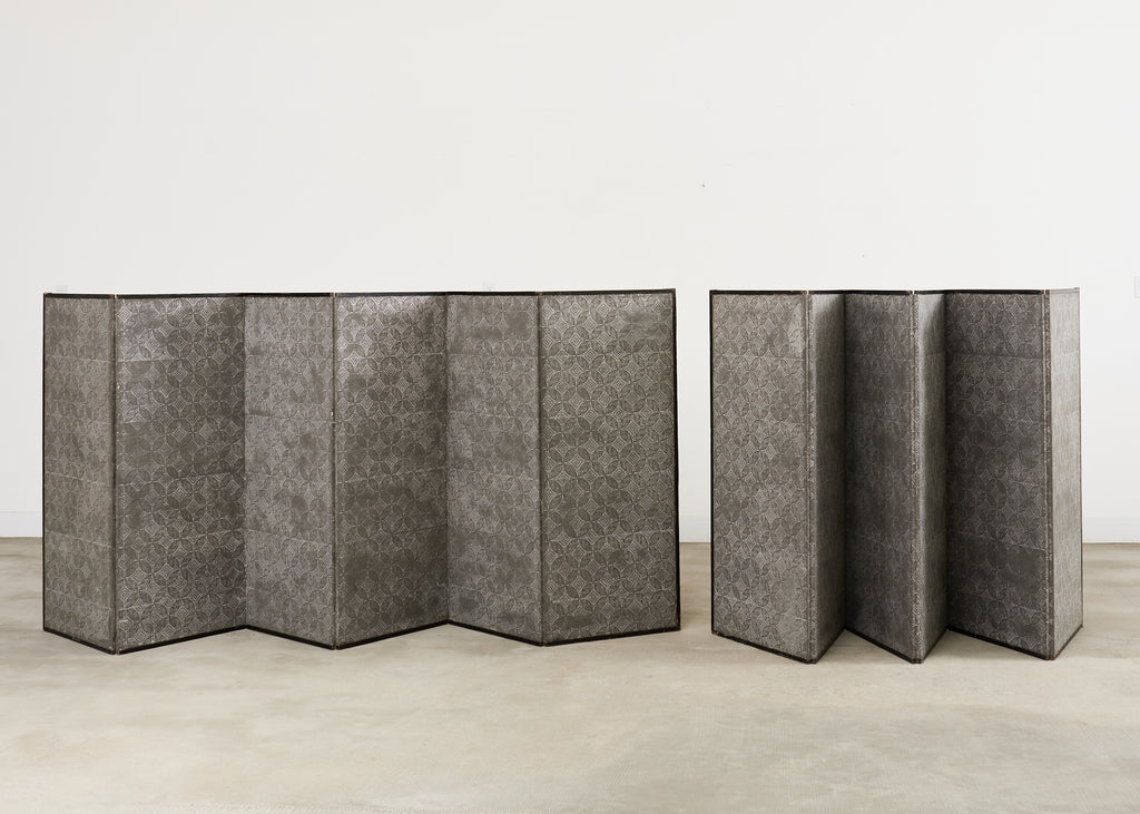 Pair Japanese Edo Six Panel Screens Legend of Minamoto