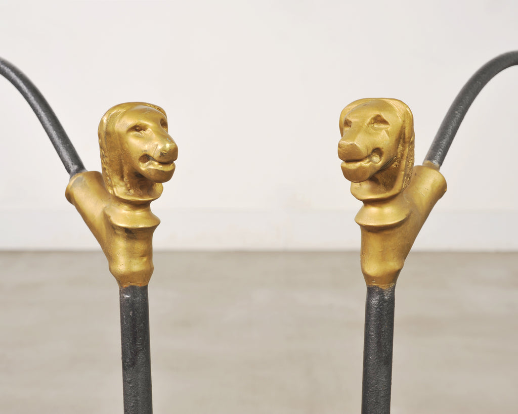 Pair of Bronze Lion's Head Lounge Chairs After Diego Giacometti