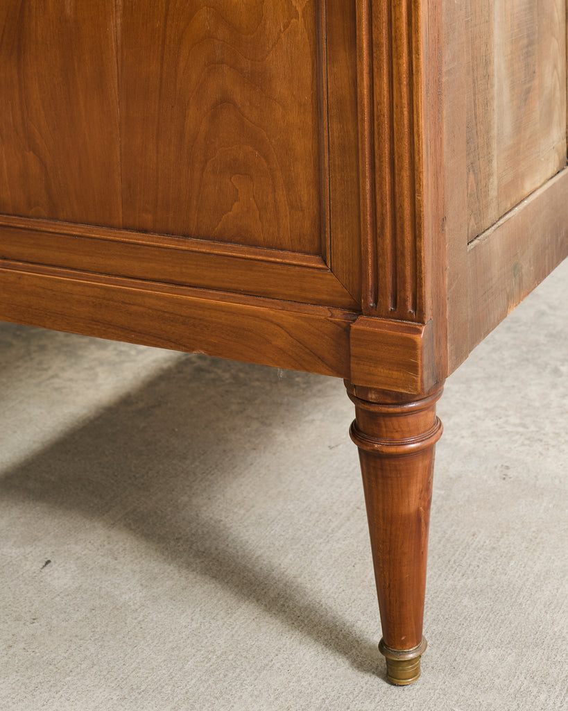 Pair of Louis XVI Style Marble Top Commodes Chest of Drawers