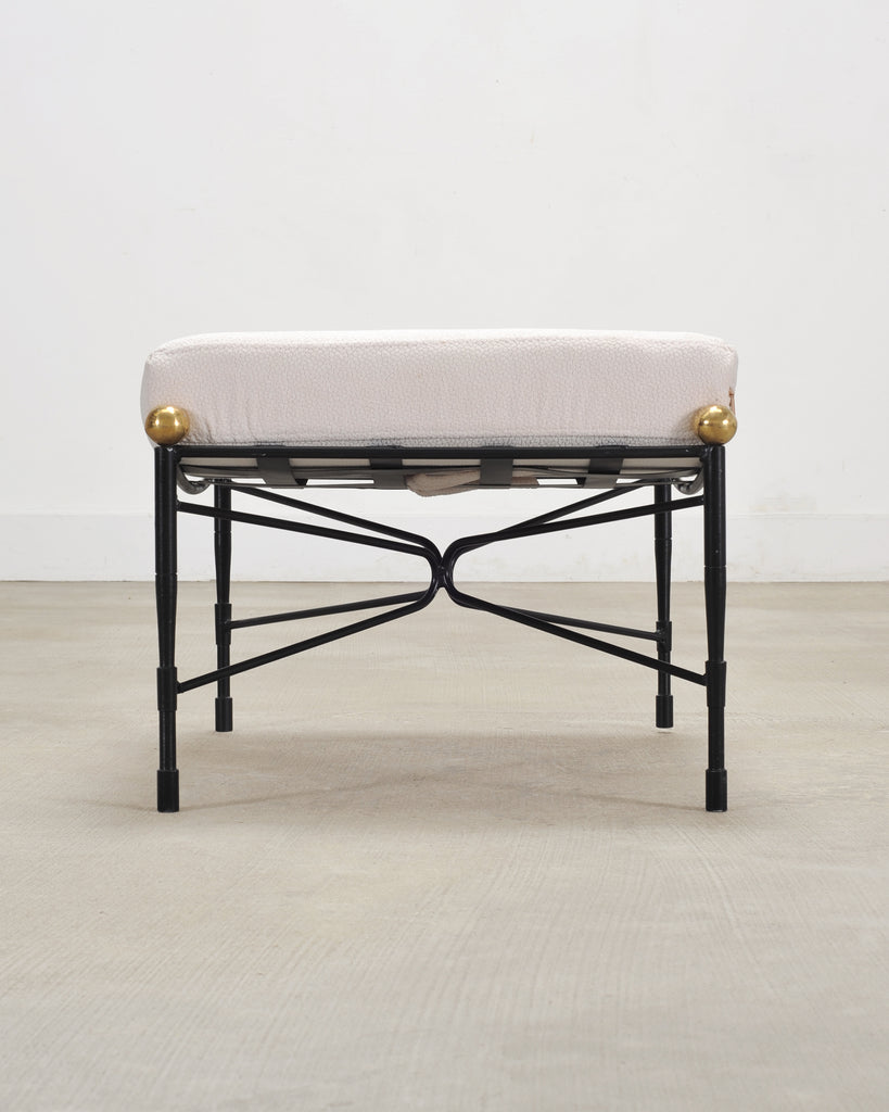 Pair of Mario Papperzini Amalfi Iron Lounge Chairs and Ottomans