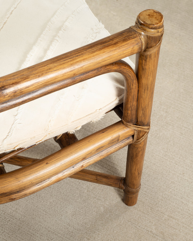 Pair of McGuire Organic Modern Rattan and Cane Armchairs