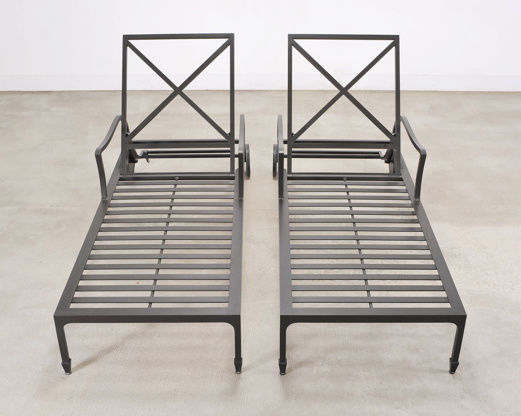 Pair of McKinnon and Harris Beaufort Sun Chaise Lounges