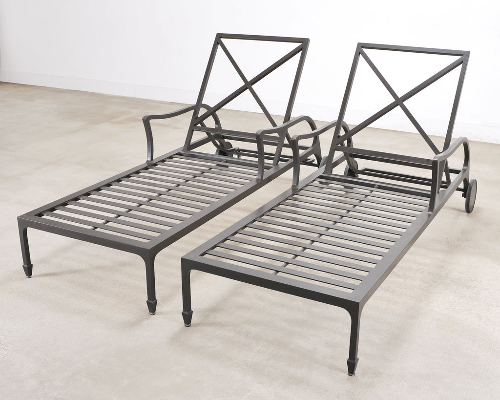 Pair of McKinnon and Harris Beaufort Sun Chaise Lounges