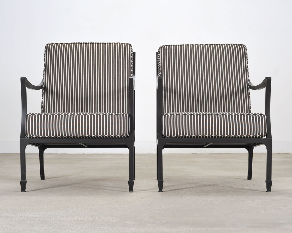 Pair of McKinnon and Harris Beaufort Aluminum Club Chairs