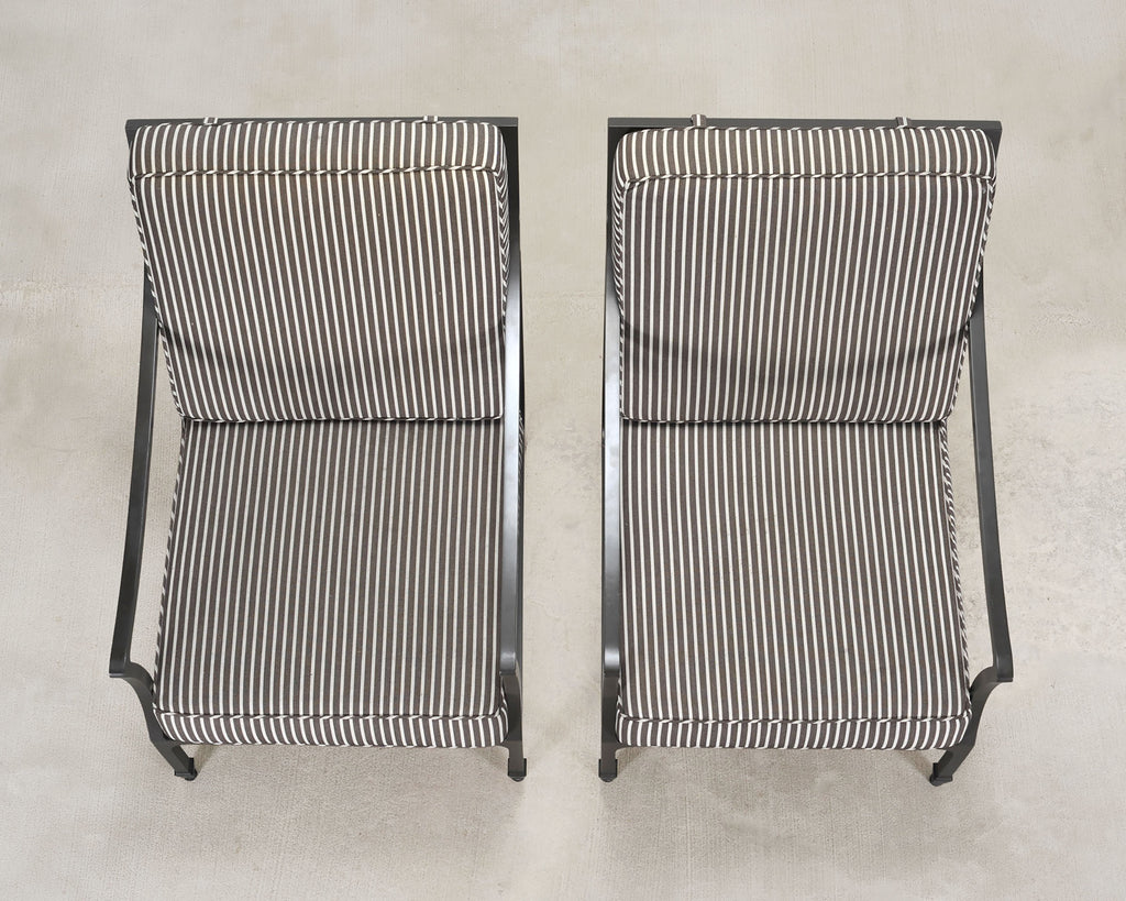 Pair of McKinnon and Harris Beaufort Aluminum Club Chairs