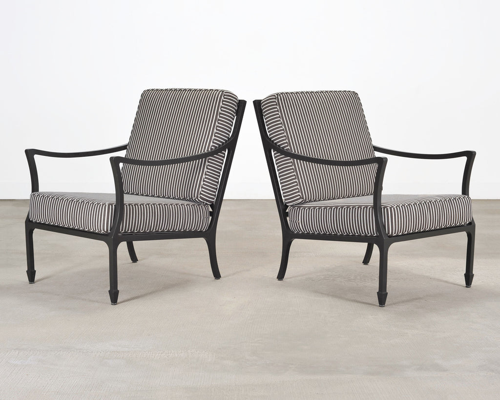 Pair of McKinnon and Harris Beaufort Aluminum Club Chairs