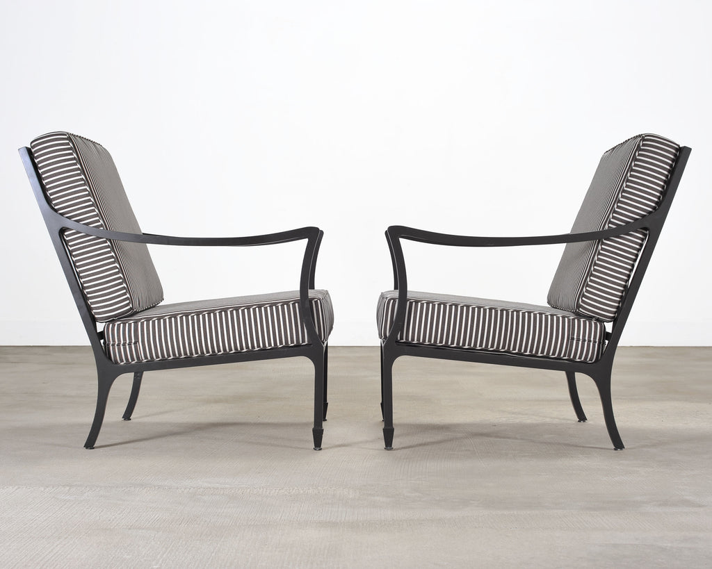 Pair of McKinnon and Harris Beaufort Aluminum Club Chairs