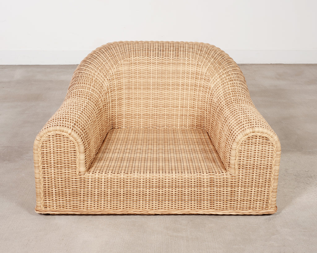 Pair of Michael Taylor Jennifer All-Weather Wicker Lounge Chairs