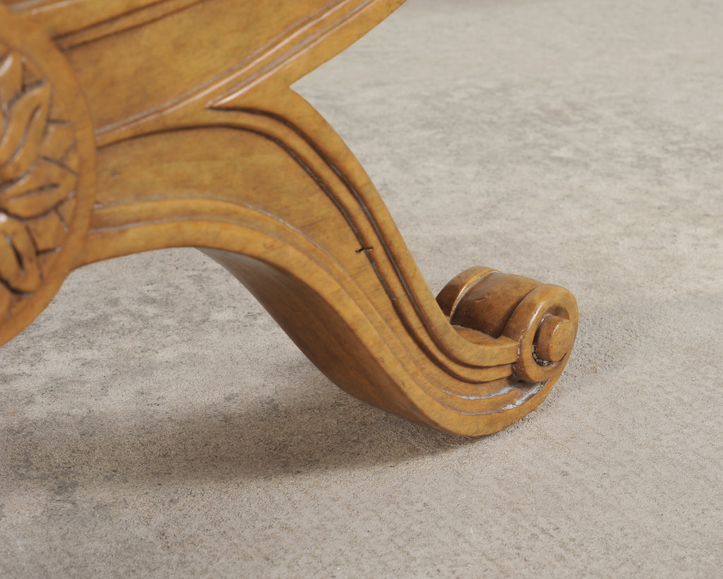 Pair of Michael Taylor Neoclassical Curule d'Orsay Ottoman Benches