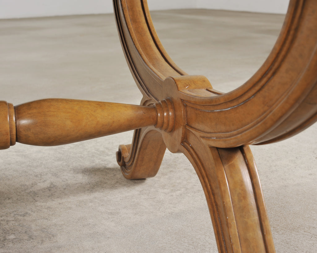 Pair of Michael Taylor Neoclassical Curule d'Orsay Ottoman Benches