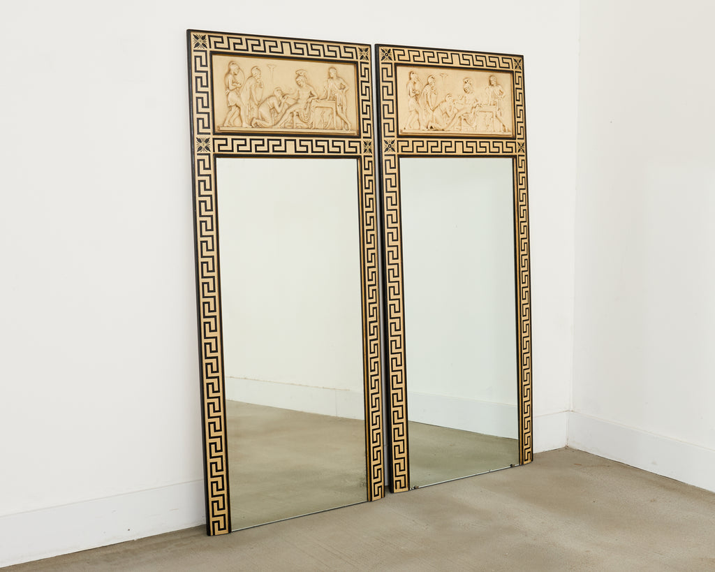 Pair Neoclassical Greco-Roman Style Pier Console Mirrors