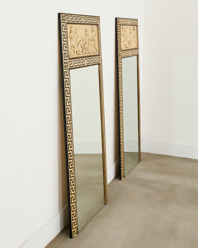 Pair Neoclassical Greco-Roman Style Pier Console Mirrors