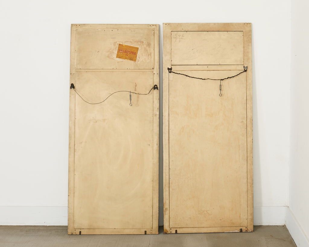 Pair Neoclassical Greco-Roman Style Pier Console Mirrors