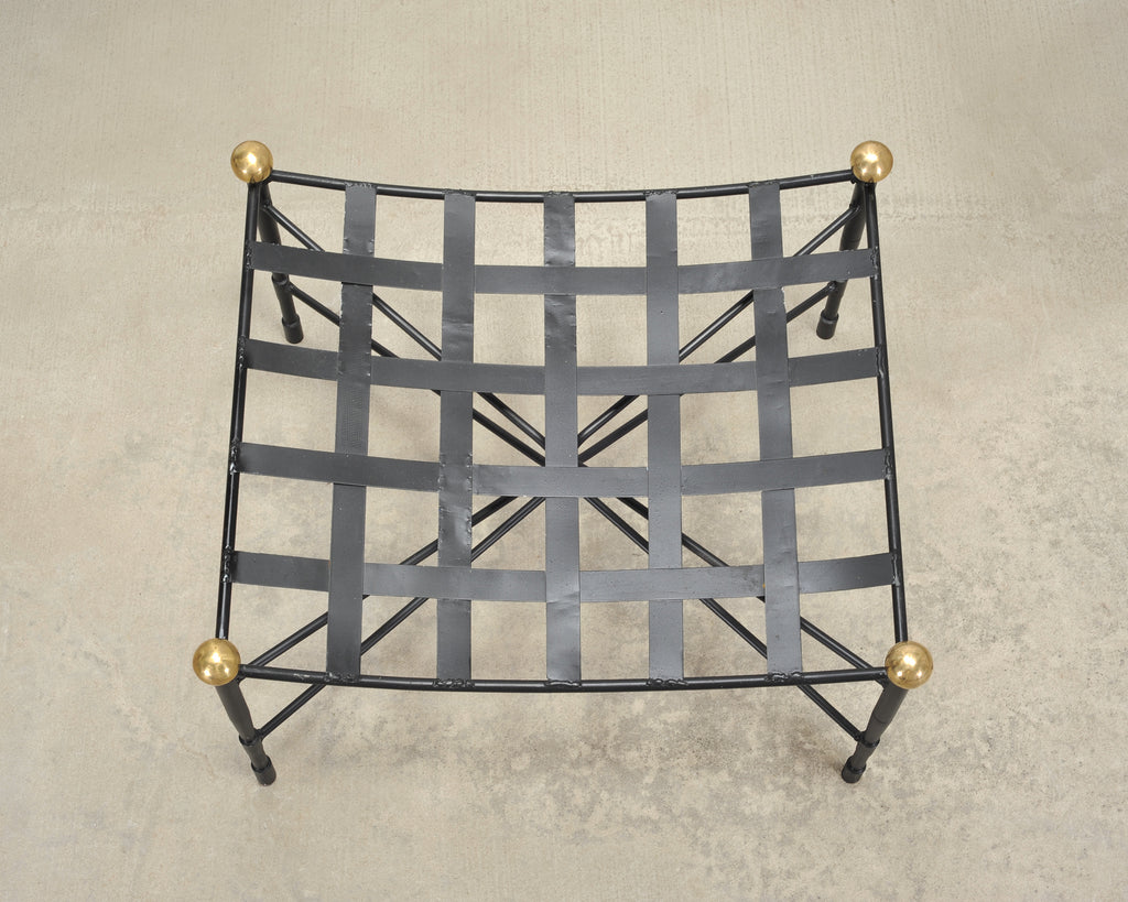 Pair of Mario Papperzini Amalfi Iron Lounge Chairs and Ottomans