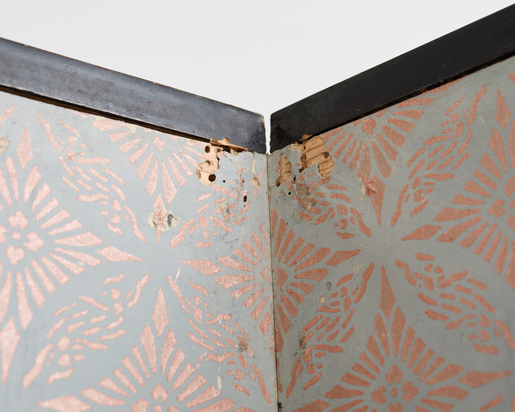 Pair of Japanese Meiji Screens Blossoms of Spring, Summer and Autumn