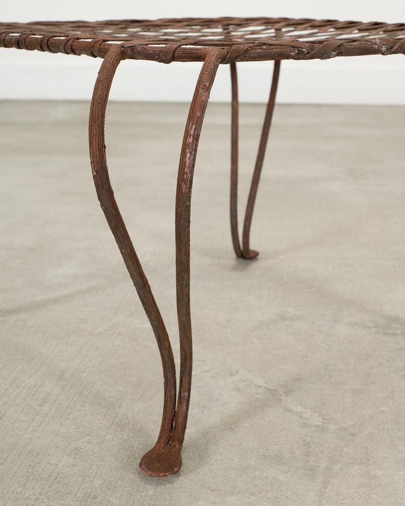 Pair of Rose Tarlow Twig Iron Garden Lattice Side Tables