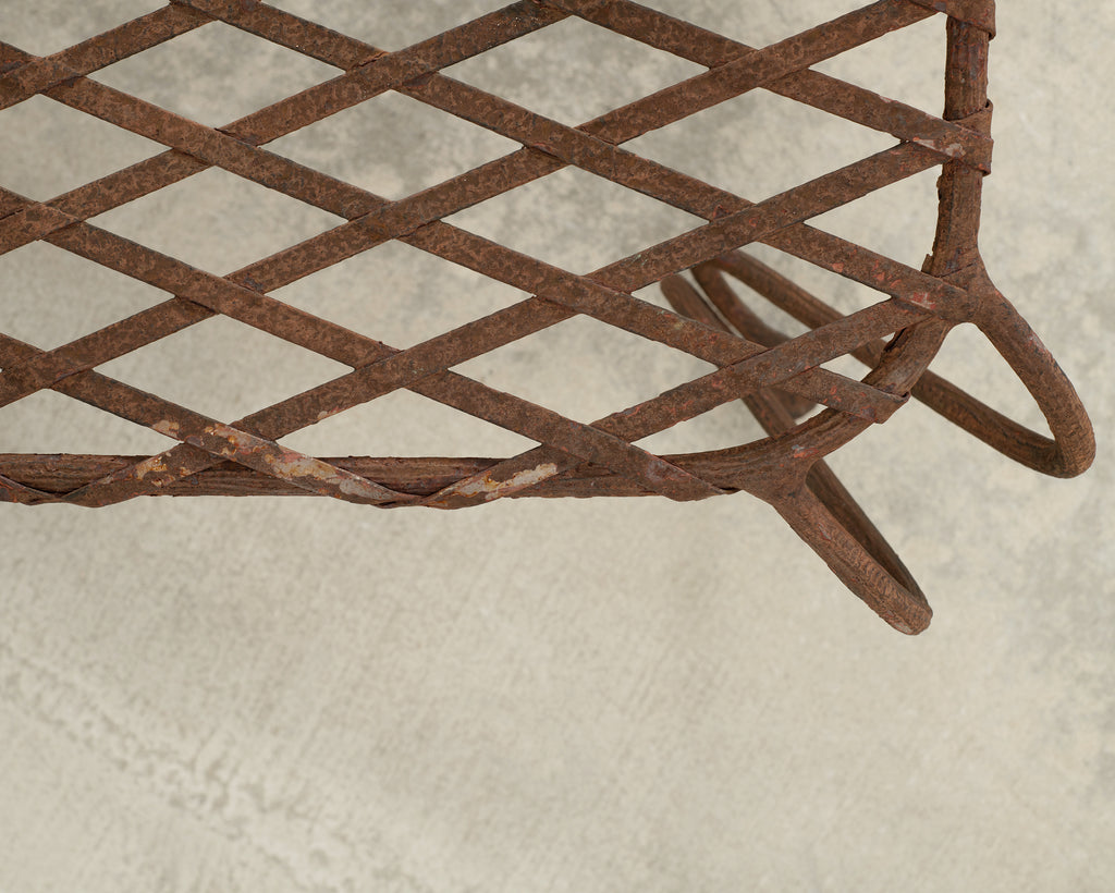 Pair of Rose Tarlow Twig Iron Garden Lattice Side Tables