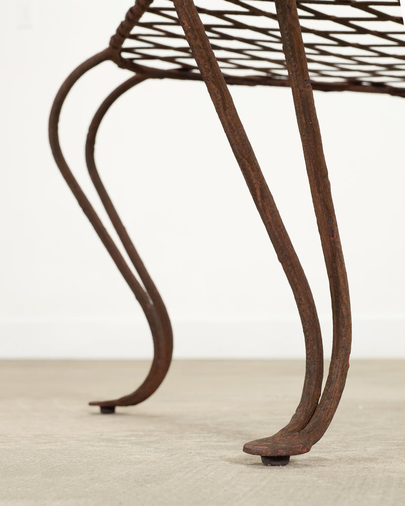 Pair of Rose Tarlow Twig Iron Garden Lattice Side Tables