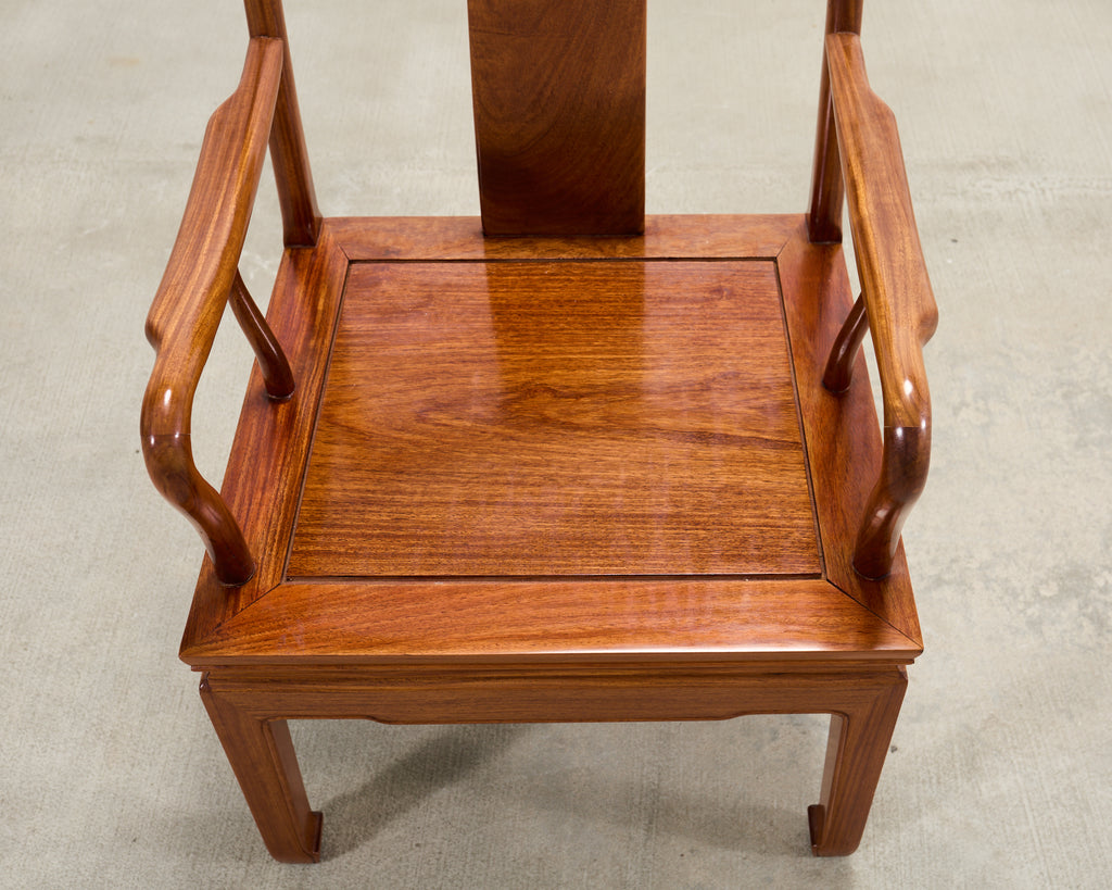 Pair of Chinese Export Ming Dynasty-Style Hardwood Armchairs