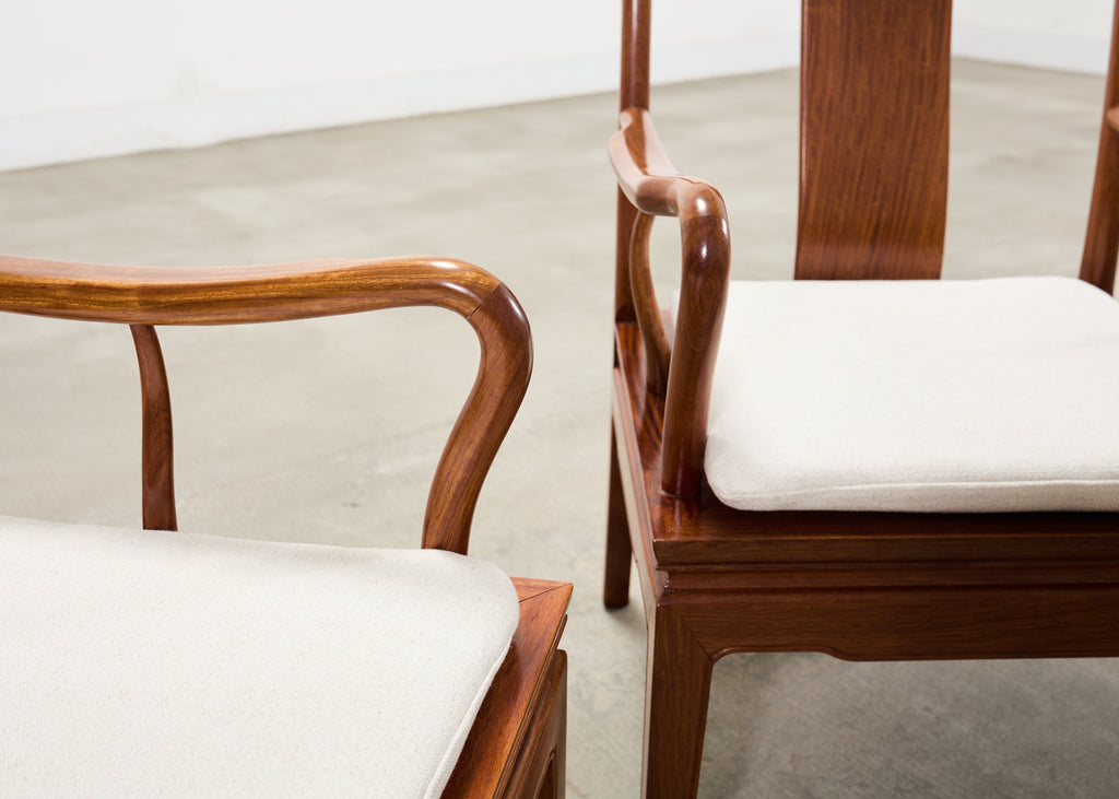 Pair of Chinese Export Ming Dynasty-Style Hardwood Armchairs