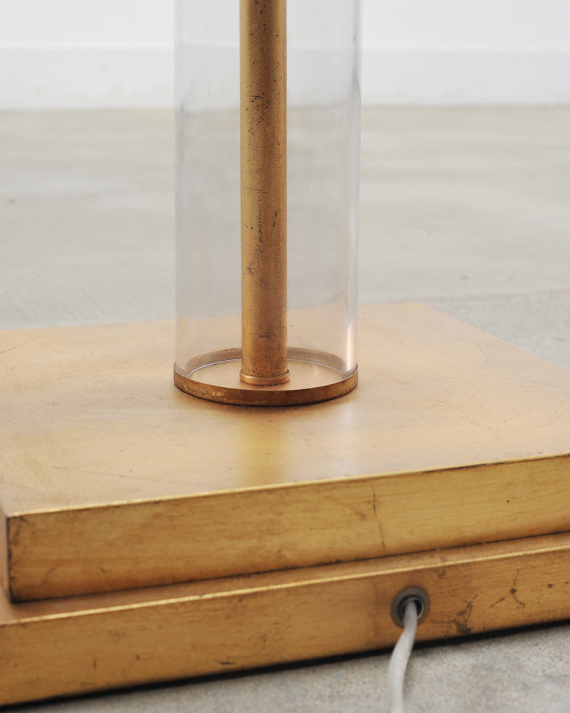 Pair of Charles Hollis Jones Style Lucite Column Floor Lamps