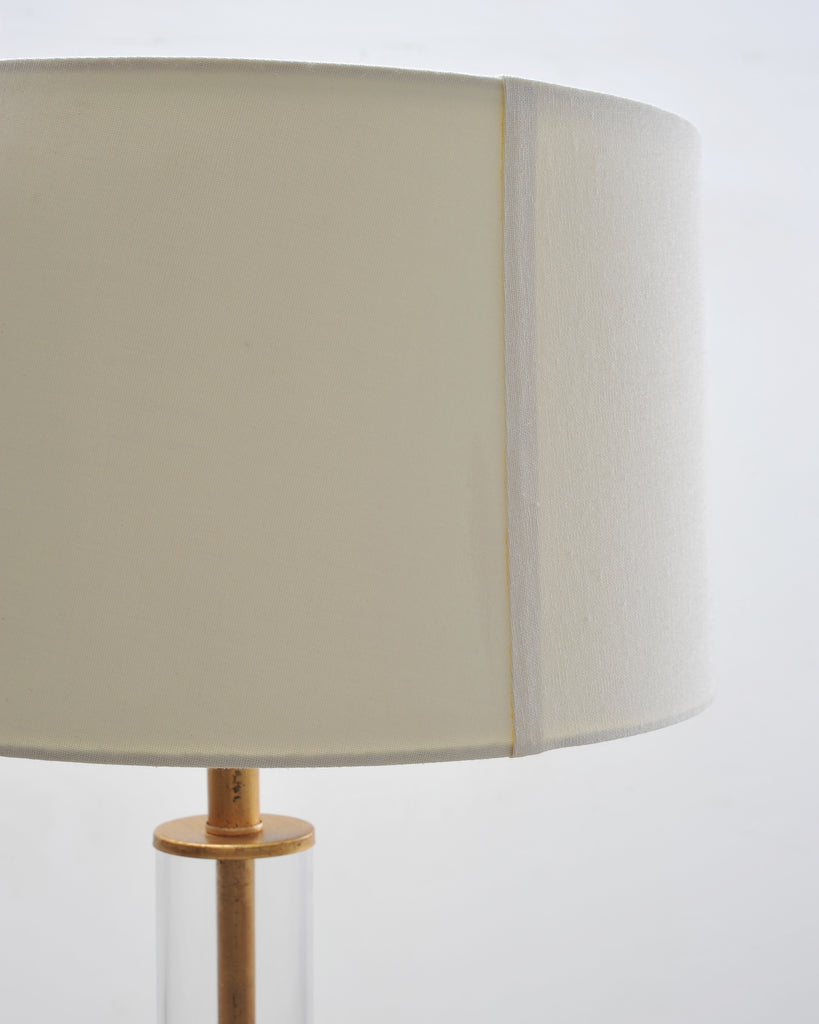 Pair of Charles Hollis Jones Style Lucite Column Floor Lamps
