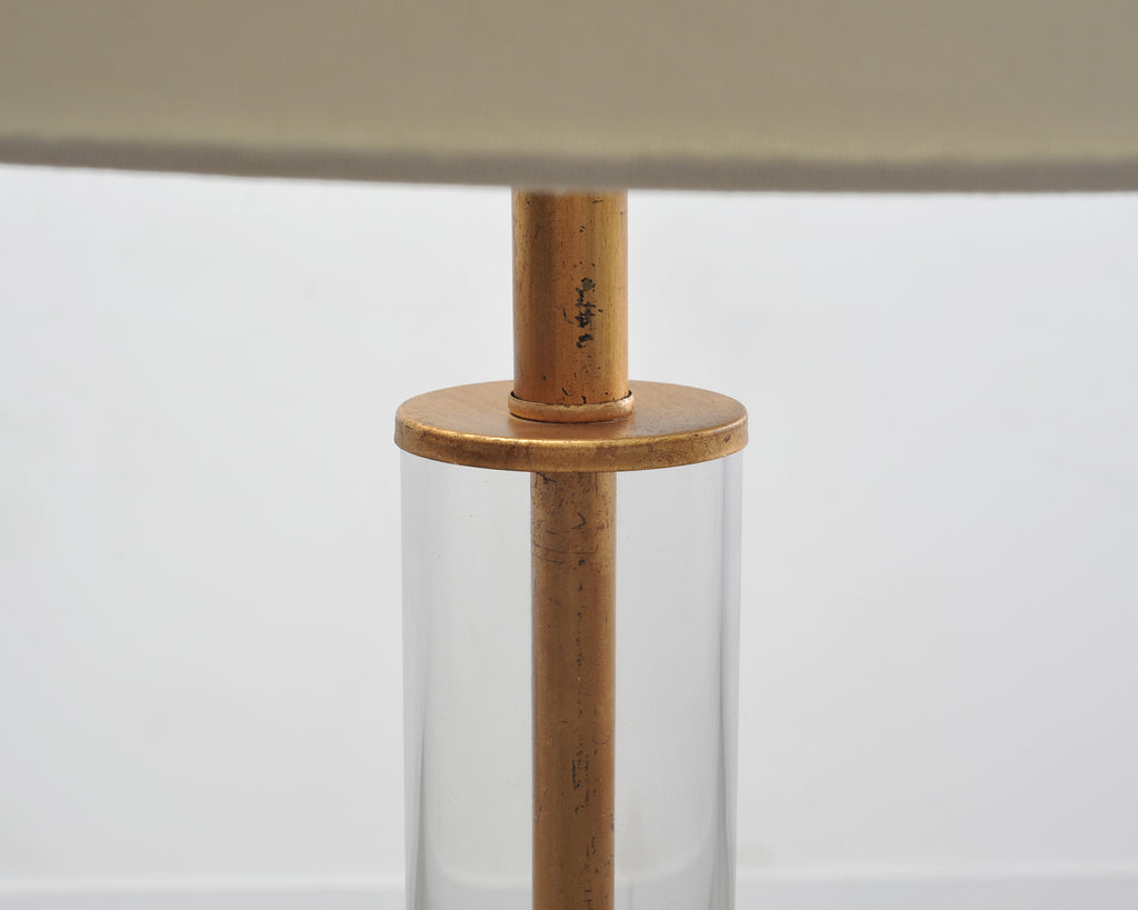 Pair of Charles Hollis Jones Style Lucite Column Floor Lamps