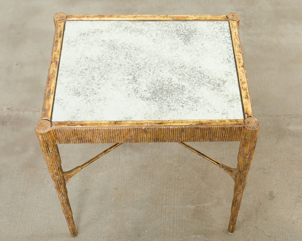 Pair of Nancy Corzine Gilt Curtain Side End Tables